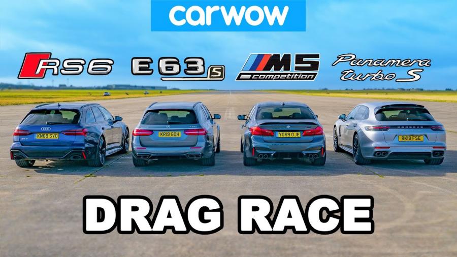 買哪一台性能房車能在高速公路制霸？Audi RS6 v BMW M5 v AMG E63 v Porsche Panamera
