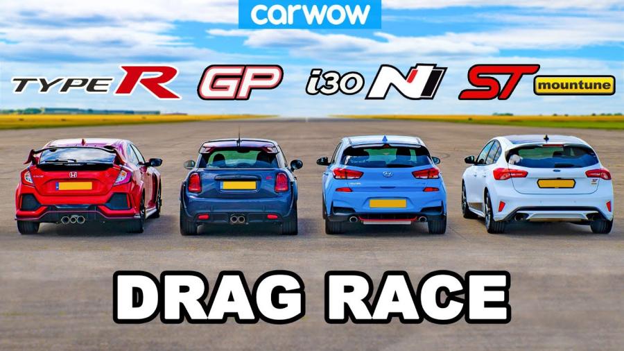 掀背鋼炮加速王：Civic Type R vs MINI GP vs I30 N vs Focus ST