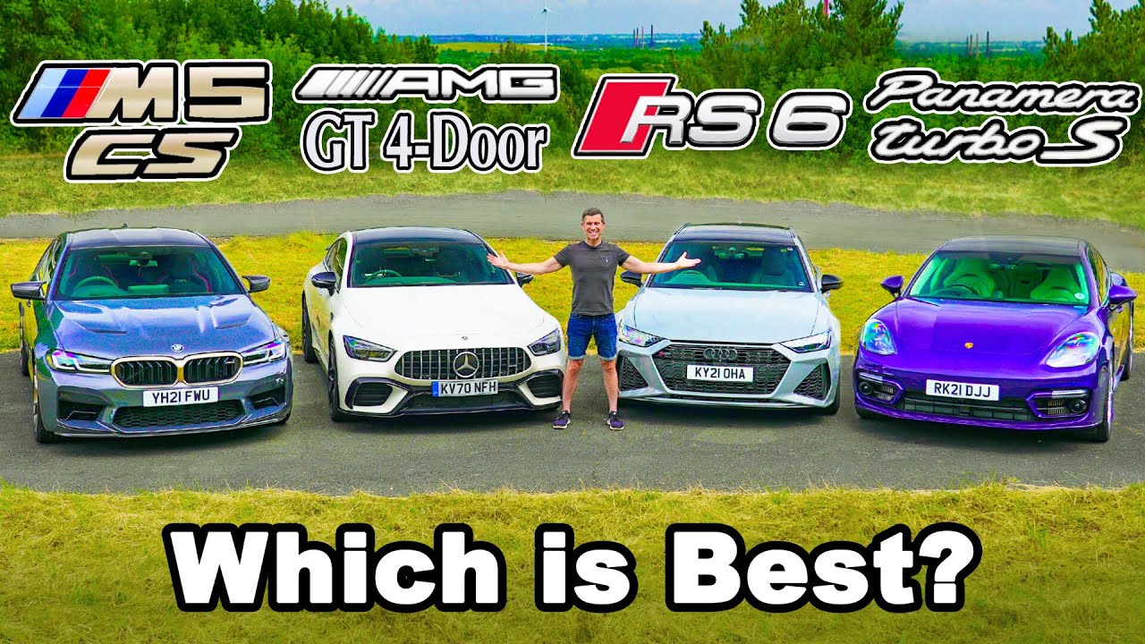 BMW M5 CS對上AMG GT 63S、Audi RS6和Porsche Panamera：大型性能豪華房車集評！