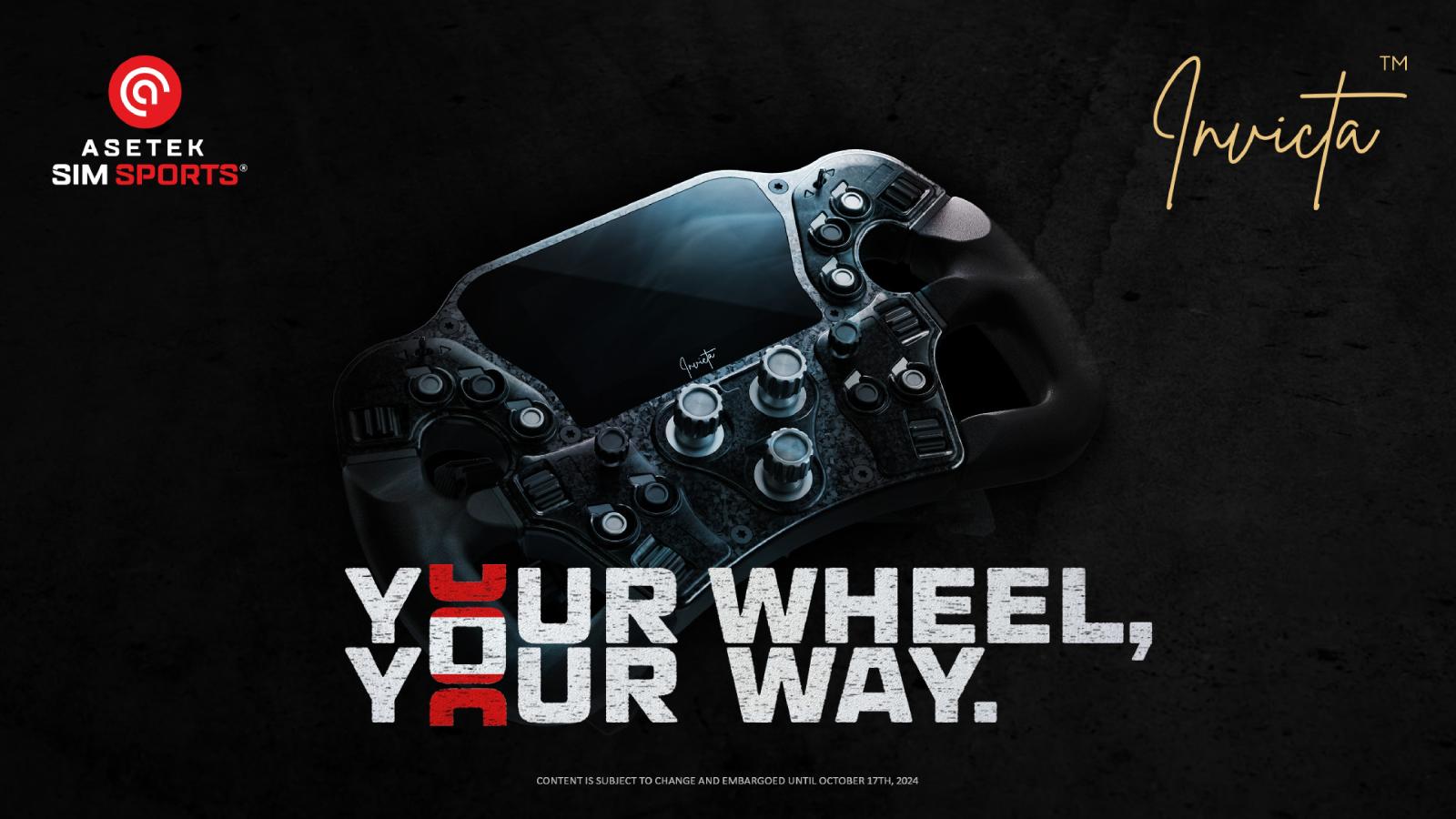 頂尖模擬器品牌Asetek SimSports推出業界最強 Invicta Formula方向盤模組！